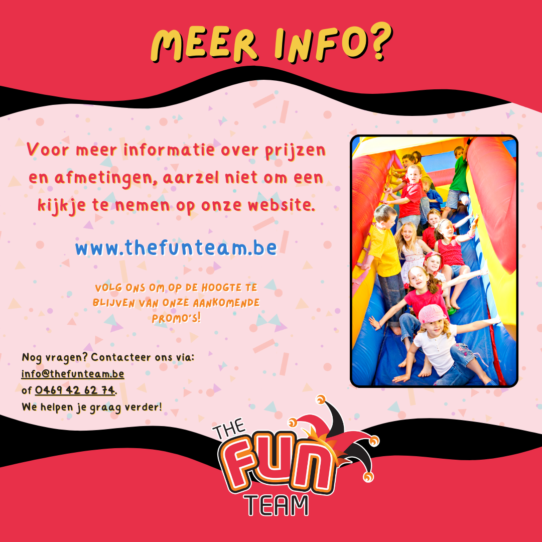 Springkastelen voor verjaardagsfeest en communie