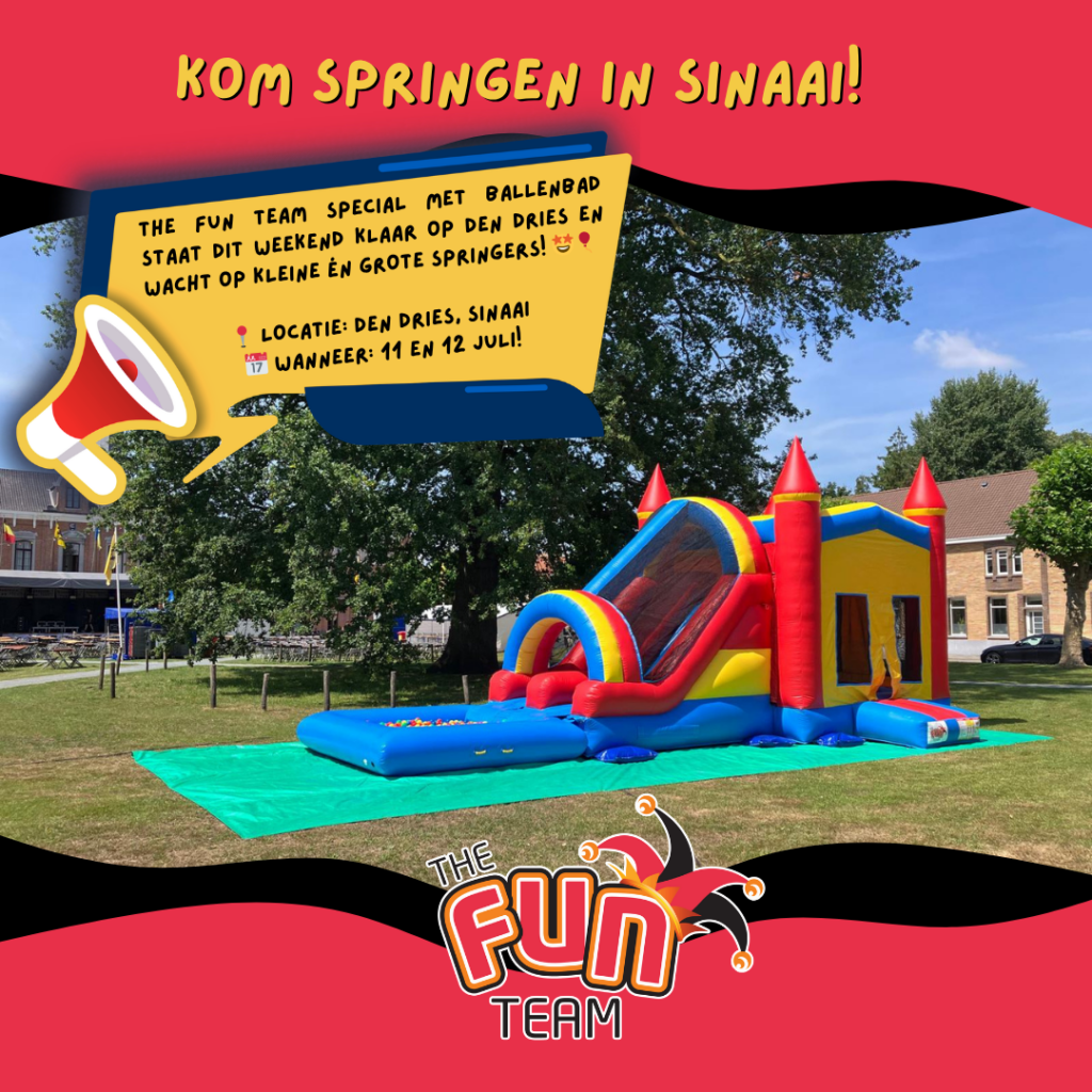 Opblaasbare attractie evenement Sinaai